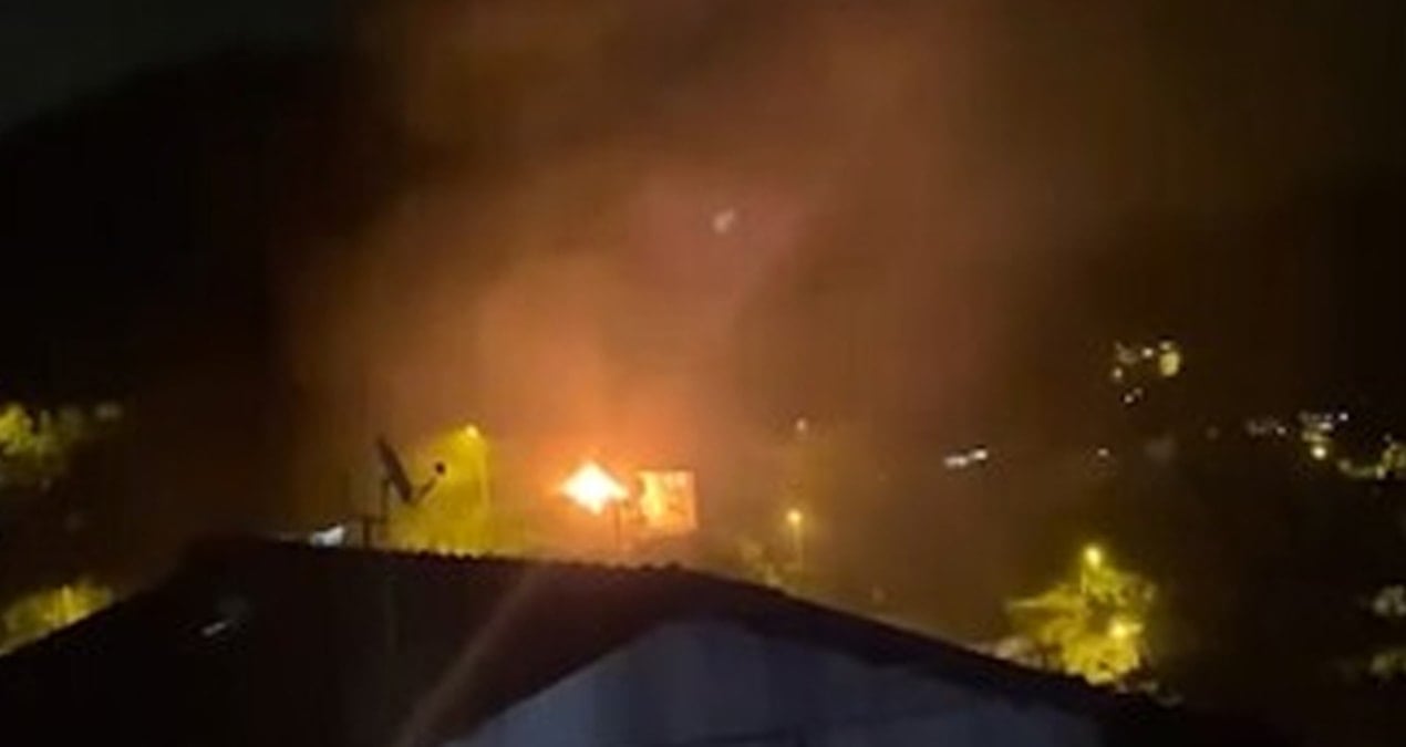 Beykoz’da gece saatlerinde korkutan patlama! O anlar kamerada…